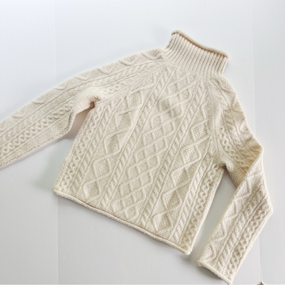 J.Crew Cable Knit Chunky Sweater Beige - Picture 5 of 6